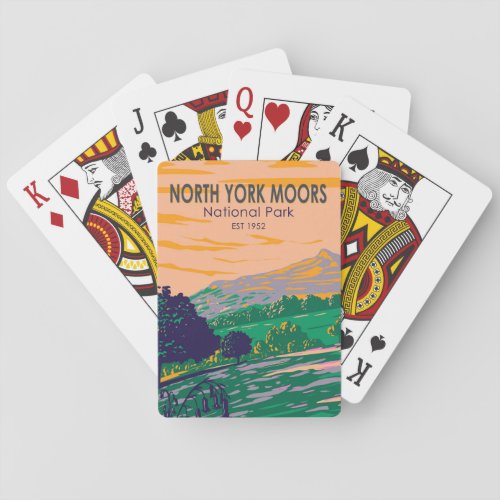 North York Moors National Park England Vintage  Playing Cards