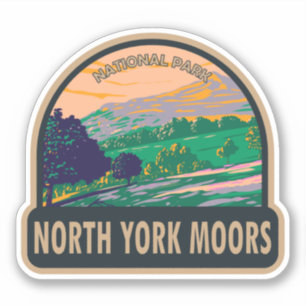 North York Moors National Park England Vintage Sticker