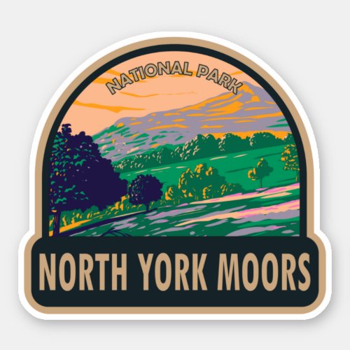 North York Moors National Park England Vintage Sticker