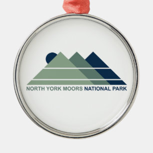 North York Moors National Park Mountain Sun Metal Ornament