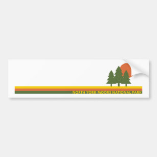 North York Moors National Park Pine Trees Sun Bumper Sticker