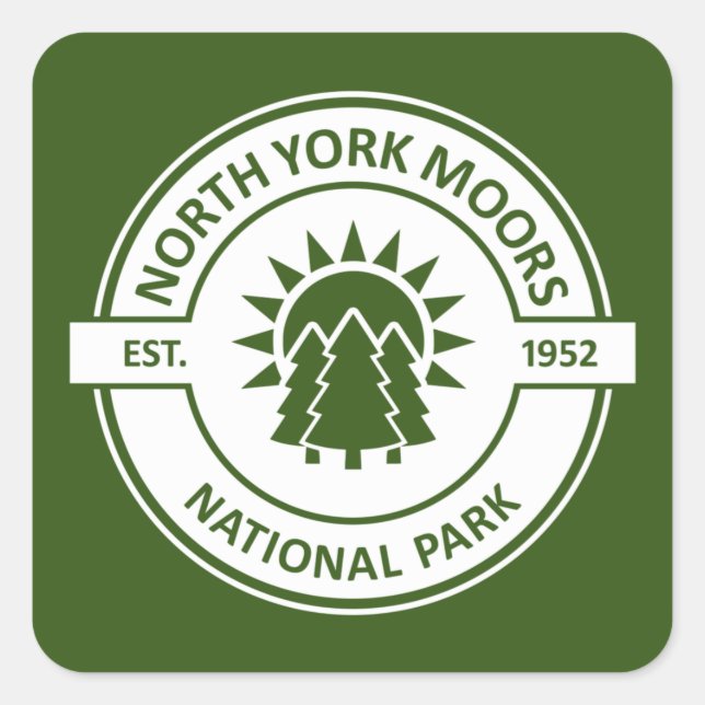 North York Moors National Park Sun Trees Square Sticker (Front)