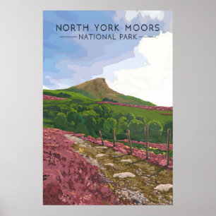 North York Moors National Park Travel Poster