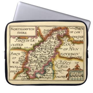 Northamptonshire County England Antiquarian Map Laptop Sleeve