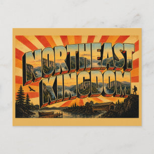 Northeast Kingdom VT Glacial Lake Mountains Art Postcard