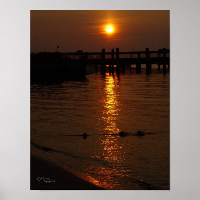 Northeast Ocean Sunset Poster (Front)
