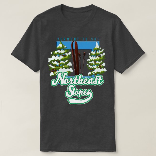 Northeast Slopes Vermont Ski T-Shirt (Design Front)
