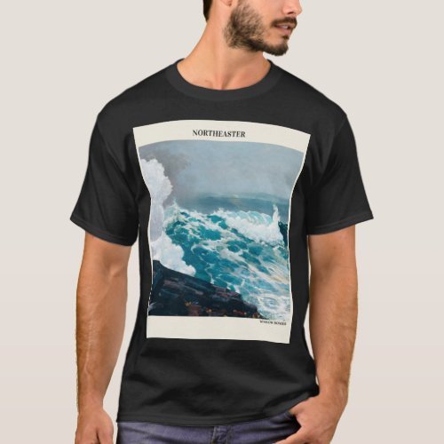 NORTHEASTER by WINSLOW HOMER Abstract vintage mod T_Shirt