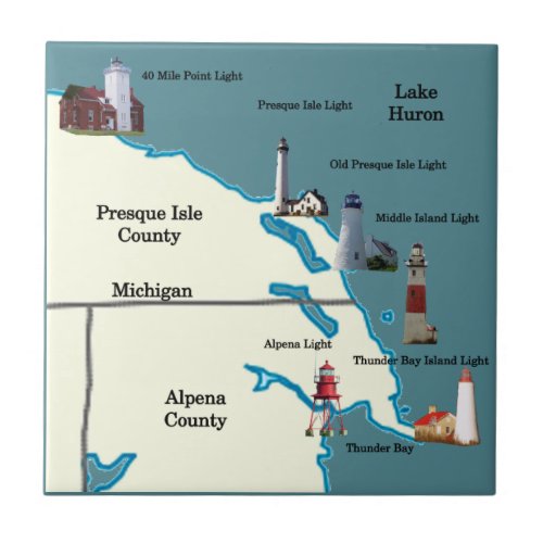 Northeastern Lower Michigan Lighthouses tile