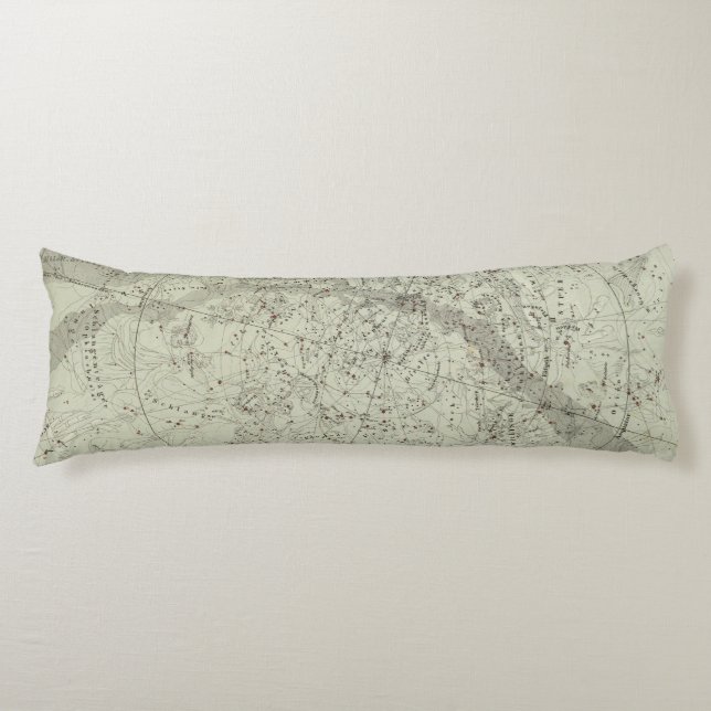 Norther Night Sky map Body Pillow (Front)