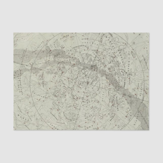 Norther Night Sky map Tissue Paper (Front)