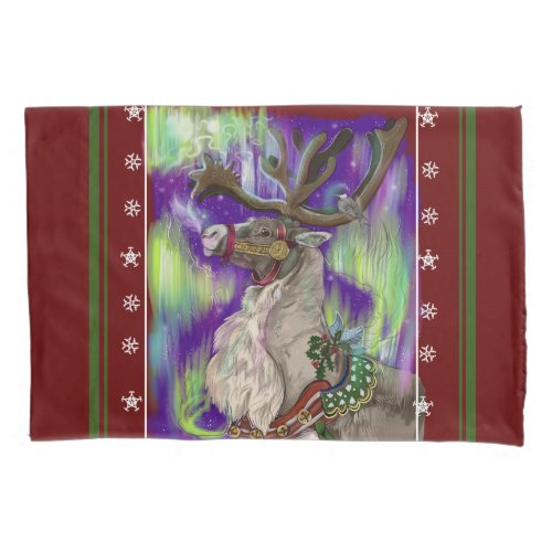 Norther Wonders Reindeer Christmas Pillowcase