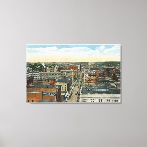 Northern Aerial View of Main Street Canvas Print