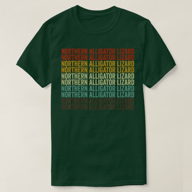 Northern Alligator Lizard Retro  T-Shirt (Design Front)