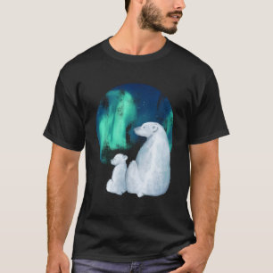 Northern Aurora Borealis Lights Cute Polar Mother T-Shirt
