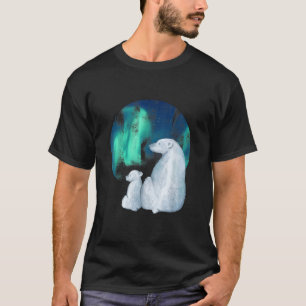 Northern Aurora Borealis Lights Cute Polar Mother T-Shirt