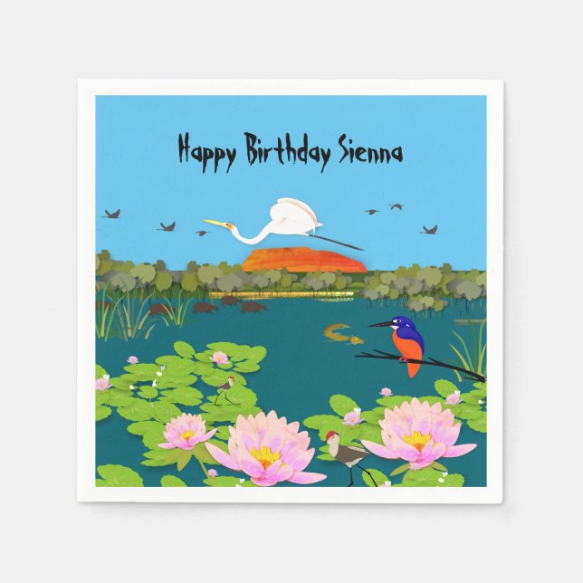 Northern Australian Tropical Landscape Colorful Napkins (Front)
