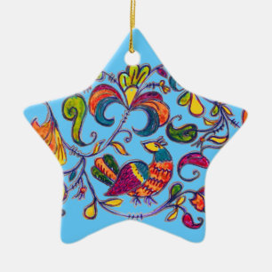 Northern Bird by Alexandra Cook Ceramic Ornament