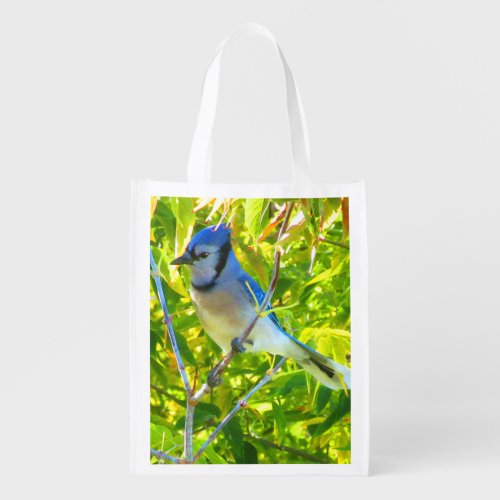 Northern Blue Jay Canada Grocery Bag