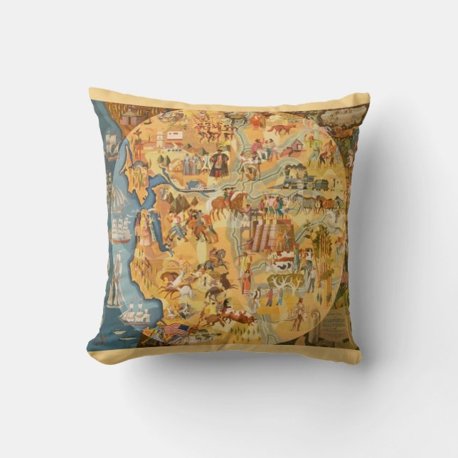 Northern California Panorama Throw Pillow (Front)