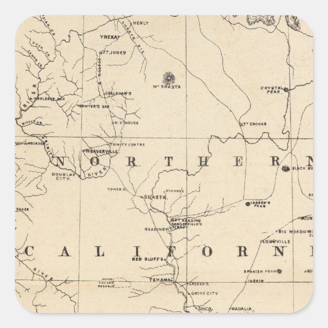 Northern California Square Sticker (Front)