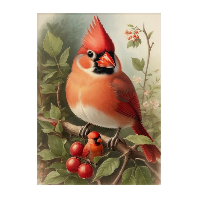 Northern Cardinal Acrylic Print (Front)