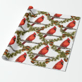 Cardinal Bird Holiday Wrapping Paper