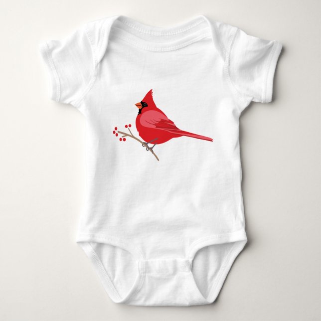 Northern Cardinal Baby Bodysuit (Front)