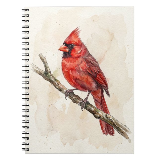 Northern Cardinal Bird Notebook (Front)