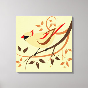 Northern Cardinal Birds Canvas Print