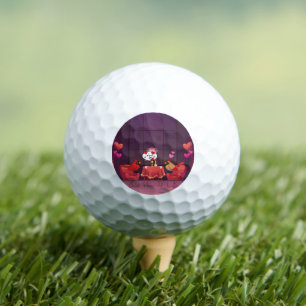 Northern Cardinal Birds Dinner Date Golf Balls