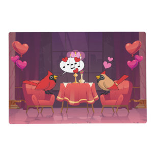 Northern Cardinal Birds Dinner Date Placemat