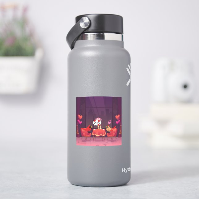 Northern Cardinal Birds Dinner Date Sticker (HydroFlask)