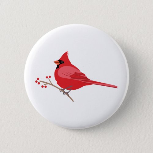 Northern Cardinal Button