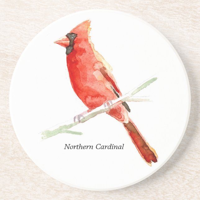Northern Cardinal coaster (Front)