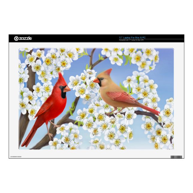 Northern Cardinal Couple Laptop Skin (Product)