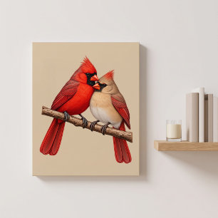 Northern Cardinal Couple on Branch Acrylic Print