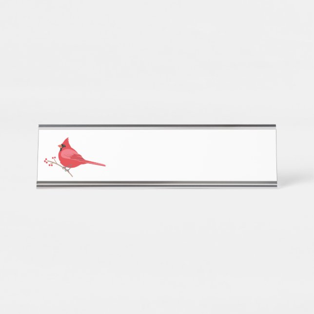 Northern Cardinal Desk Name Plate (Front)