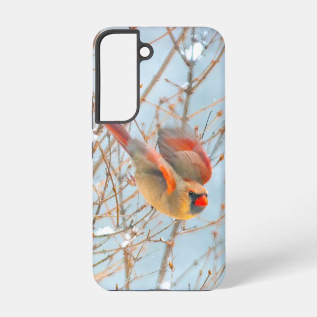 Northern Cardinal Flying - Original Photograph Samsung Galaxy Case (Back)