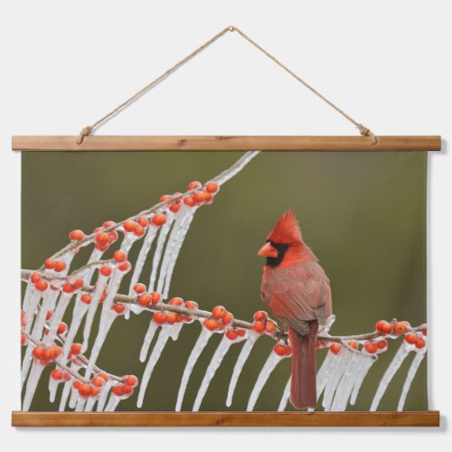 Northern Cardinal  Hill Country Texas Hanging Tapestry