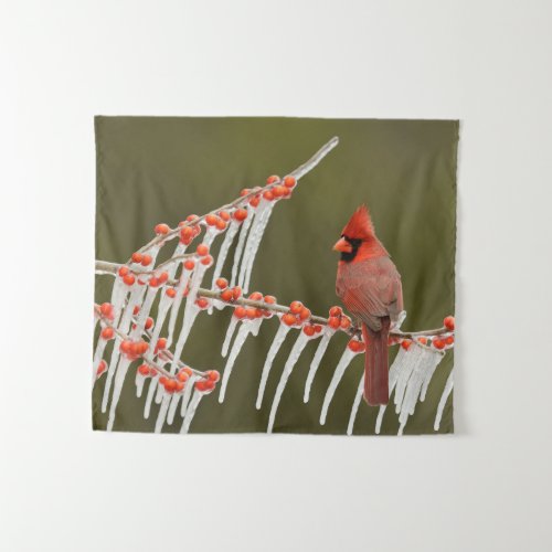 Northern Cardinal  Hill Country Texas Tapestry