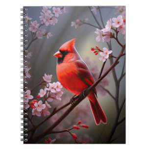 Northern Cardinal Ohio Red Bird Art Notebook
