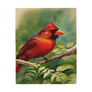 Northern Cardinal-Ohio's State Bird Wood Wall Art