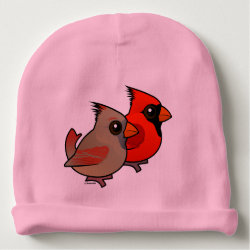 Northern Cardinal Pair Infant Cotton Rib Beanie Hat