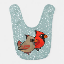 Northern Cardinal Pair Baby Bib