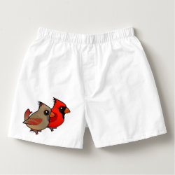 Northern Cardinal Pair Men's Boxercraft Cotton Boxers