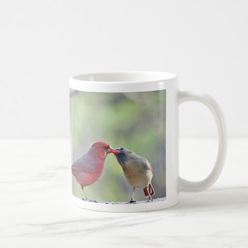 Northern cardinal pair coffee mug