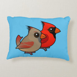 Northern Cardinal Pair Brushed Polyester Accent Pillow