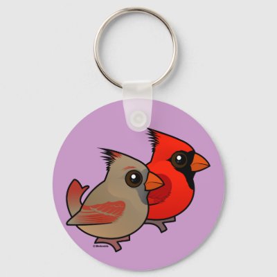 Northern Cardinal Pair Keychain