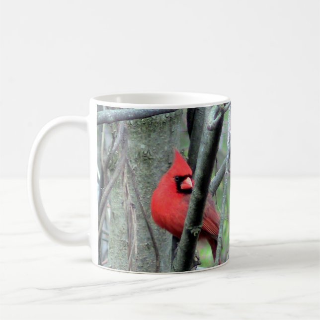 Northern Cardinal Pair (Spring) Mug (Left)
